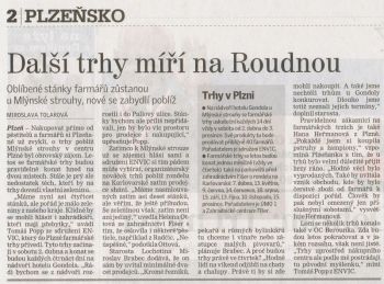 Plzeňské farmářské trhy v zájmu médií